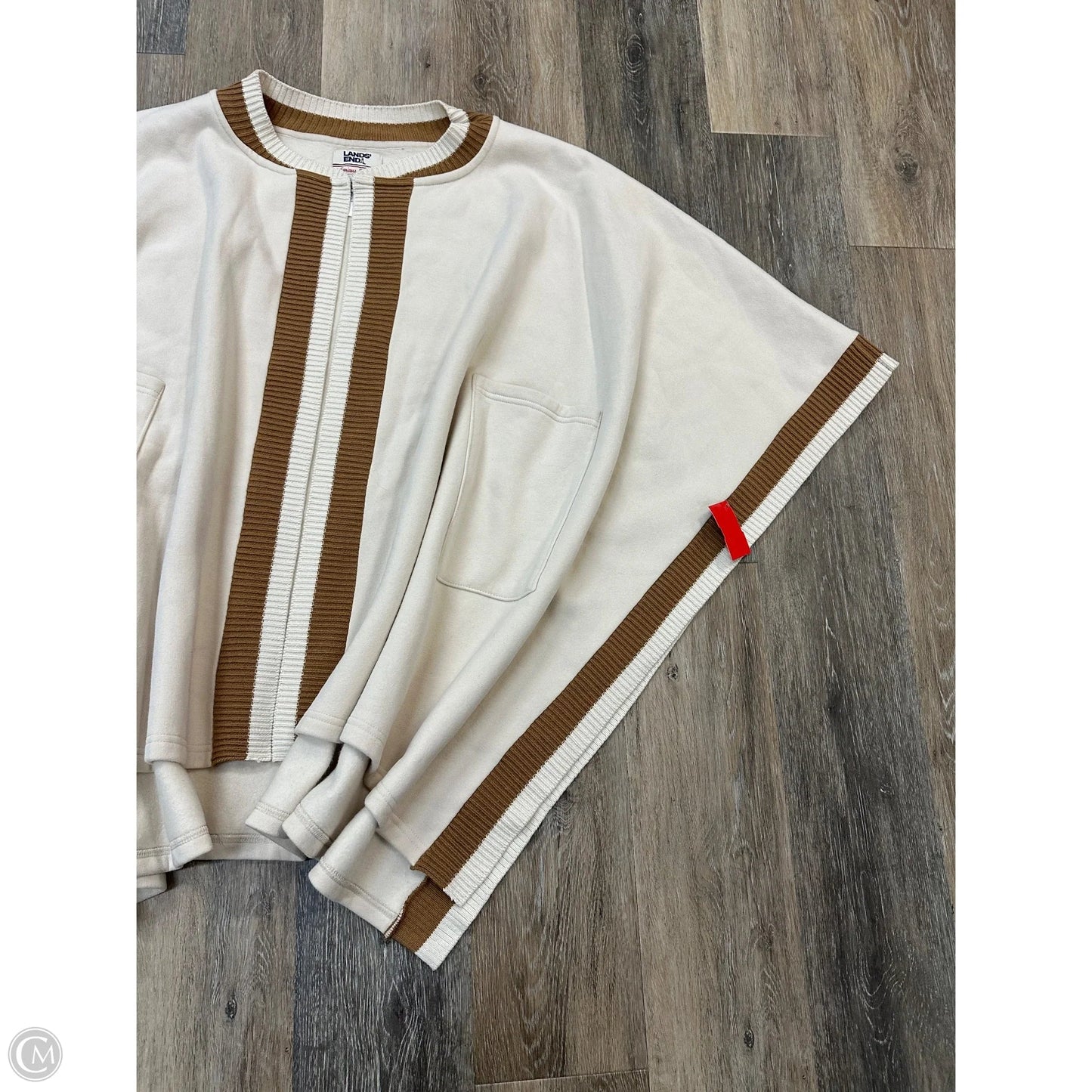 Cardigan By Lands End In Cream, Size: Osfm