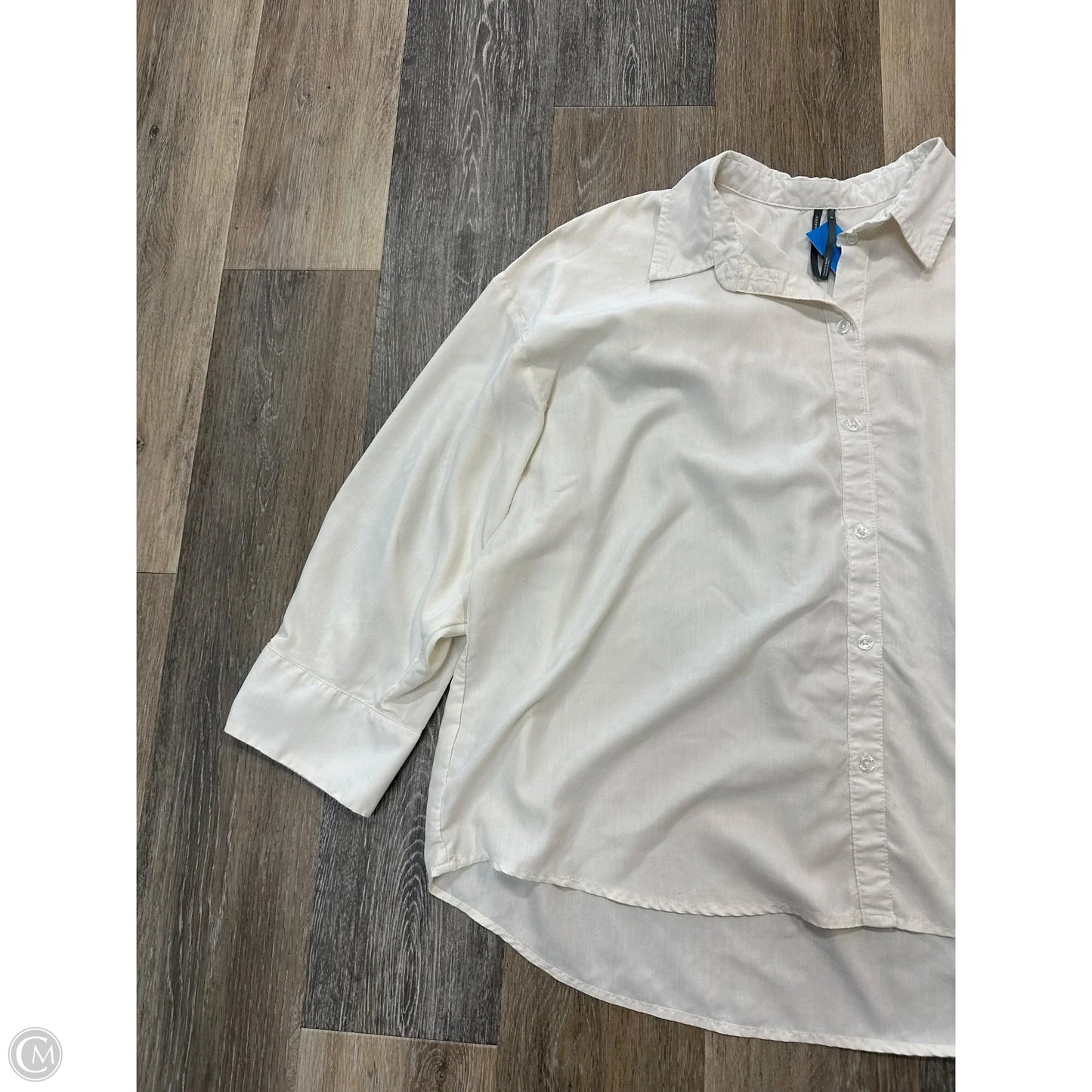 Blouse Long Sleeve By Anthropologie In Cream, Size: Xl