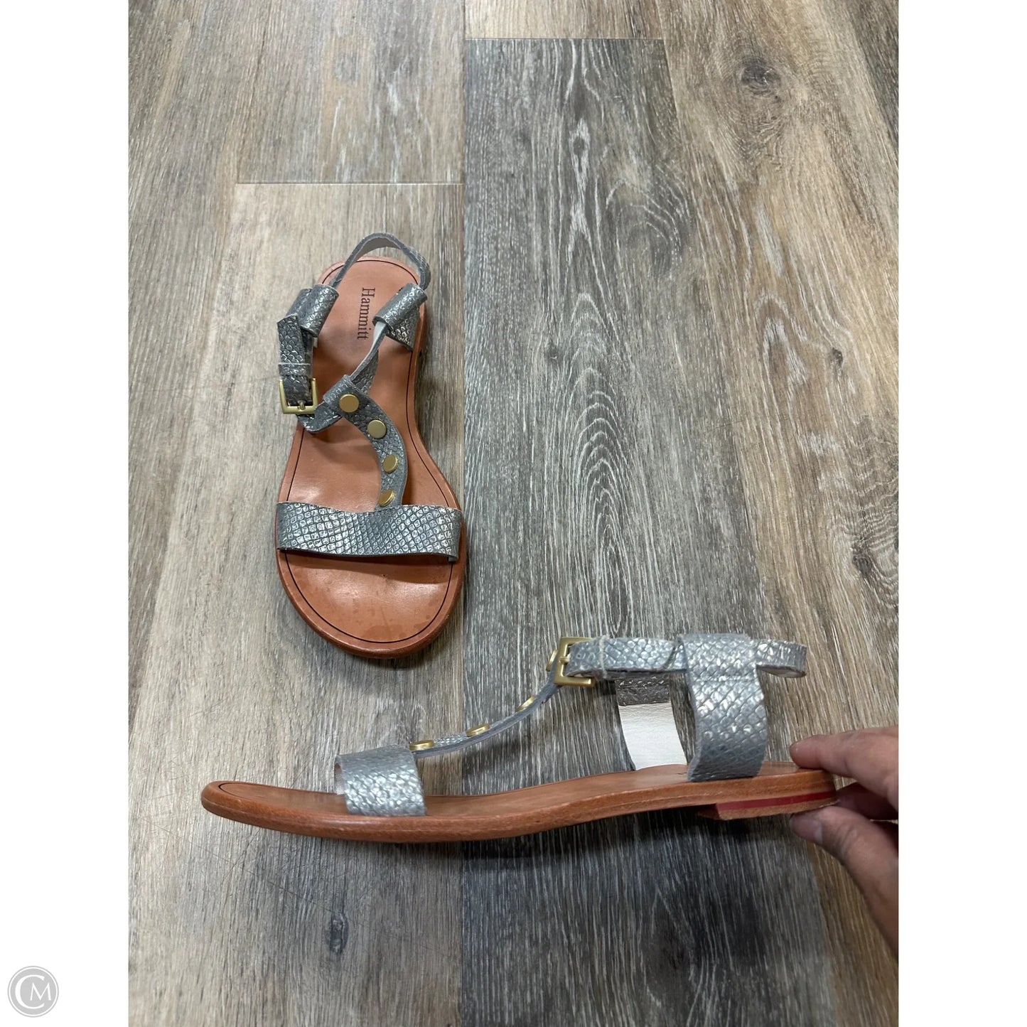 Sandals Flats By Hammitt In Silver, Size: 7