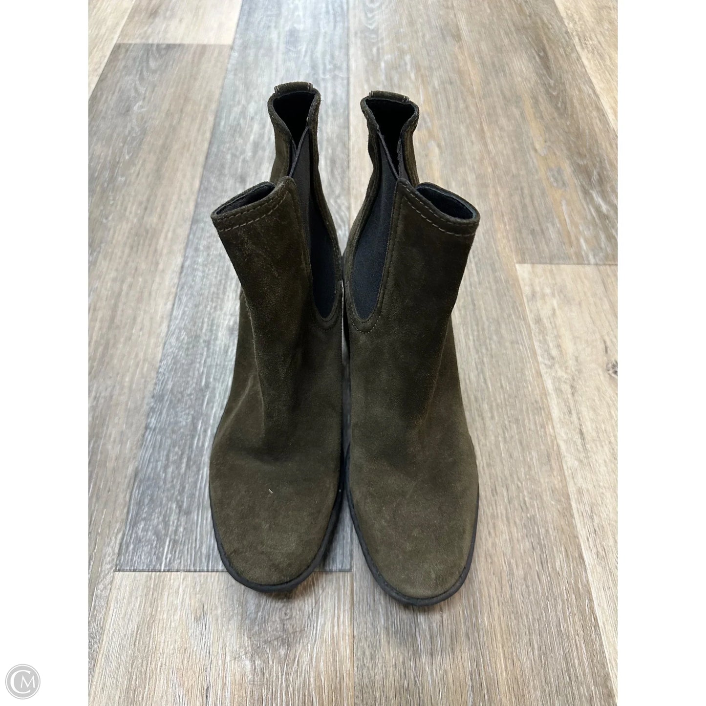 Boots Ankle Heels By Vince In Green, Size: 7.5