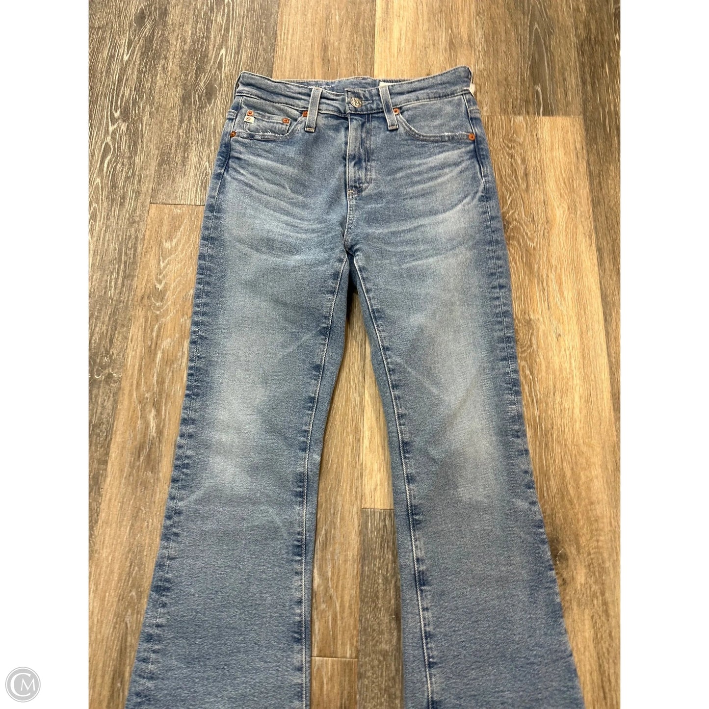 Jeans Boot Cut By Adriano Goldschmied In Blue Denim, Size: 0/24