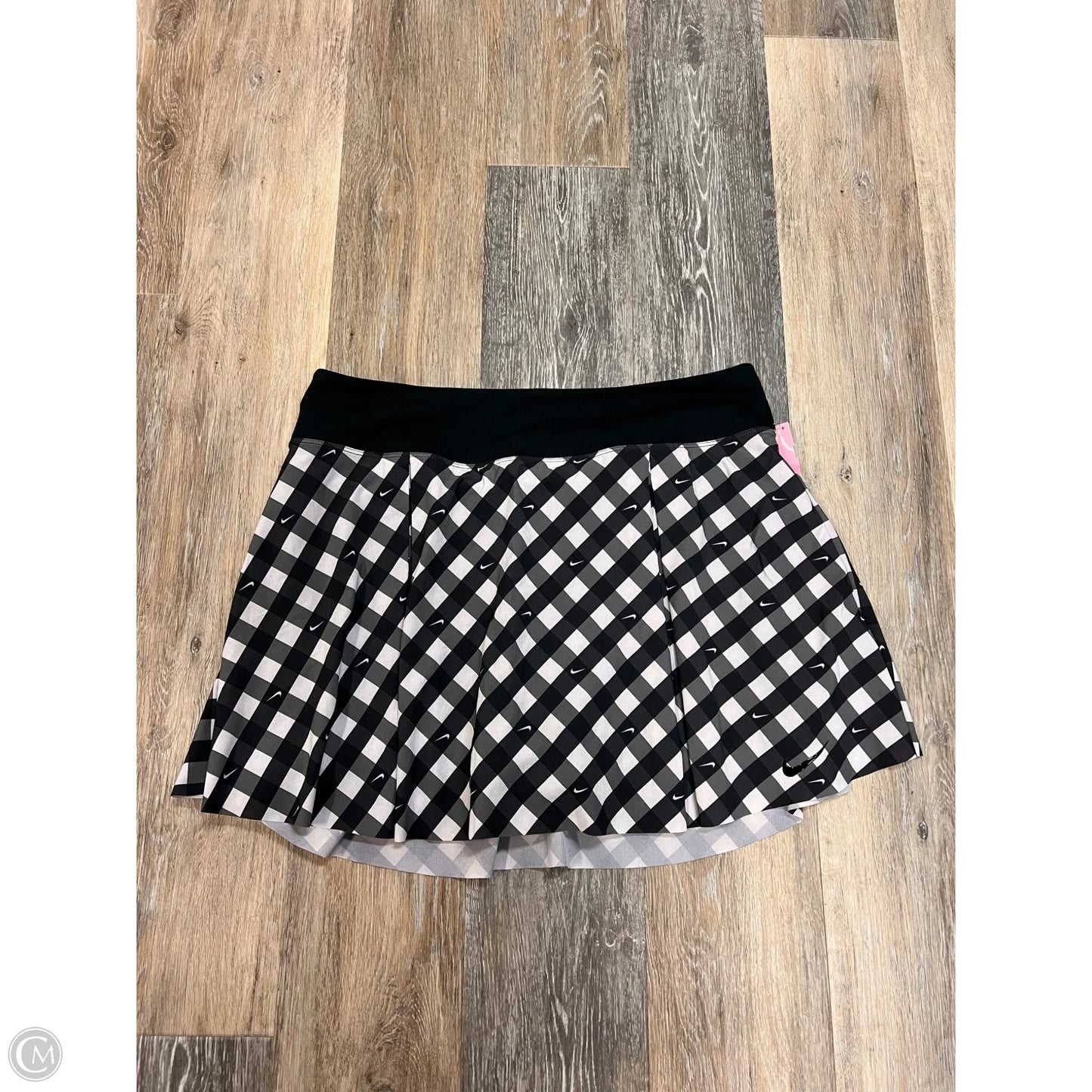 Athletic Skort By Nike Apparel In Black & White, Size: Xl