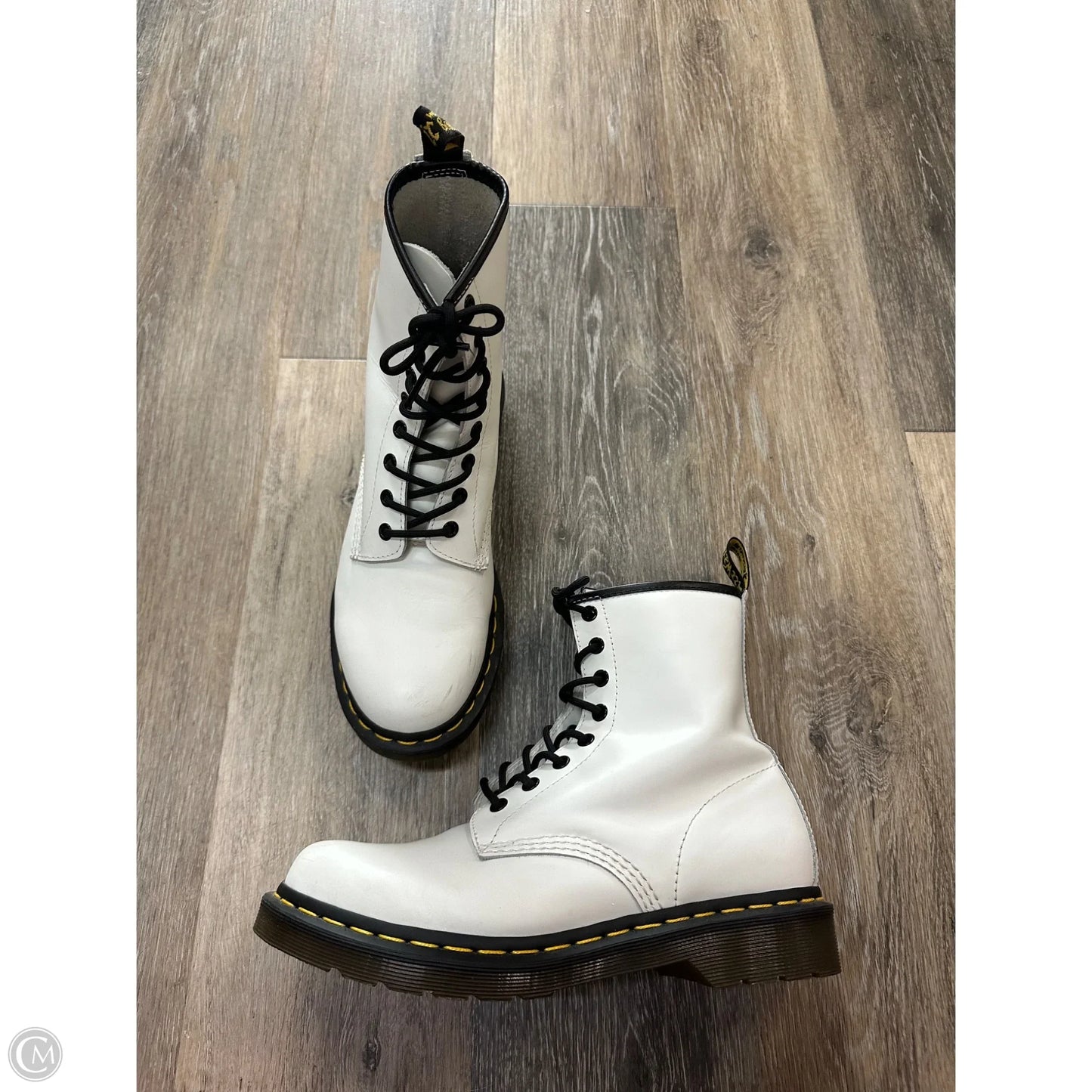 Boots Combat By Dr Martens In White, Size: 9