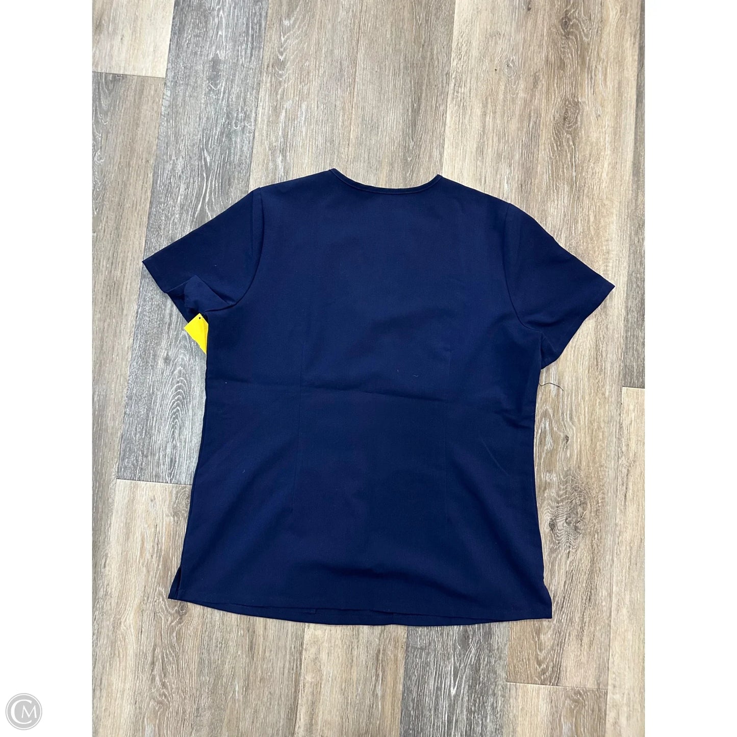 Scrub Top Short Sleeve By Figs In Navy, Size: M