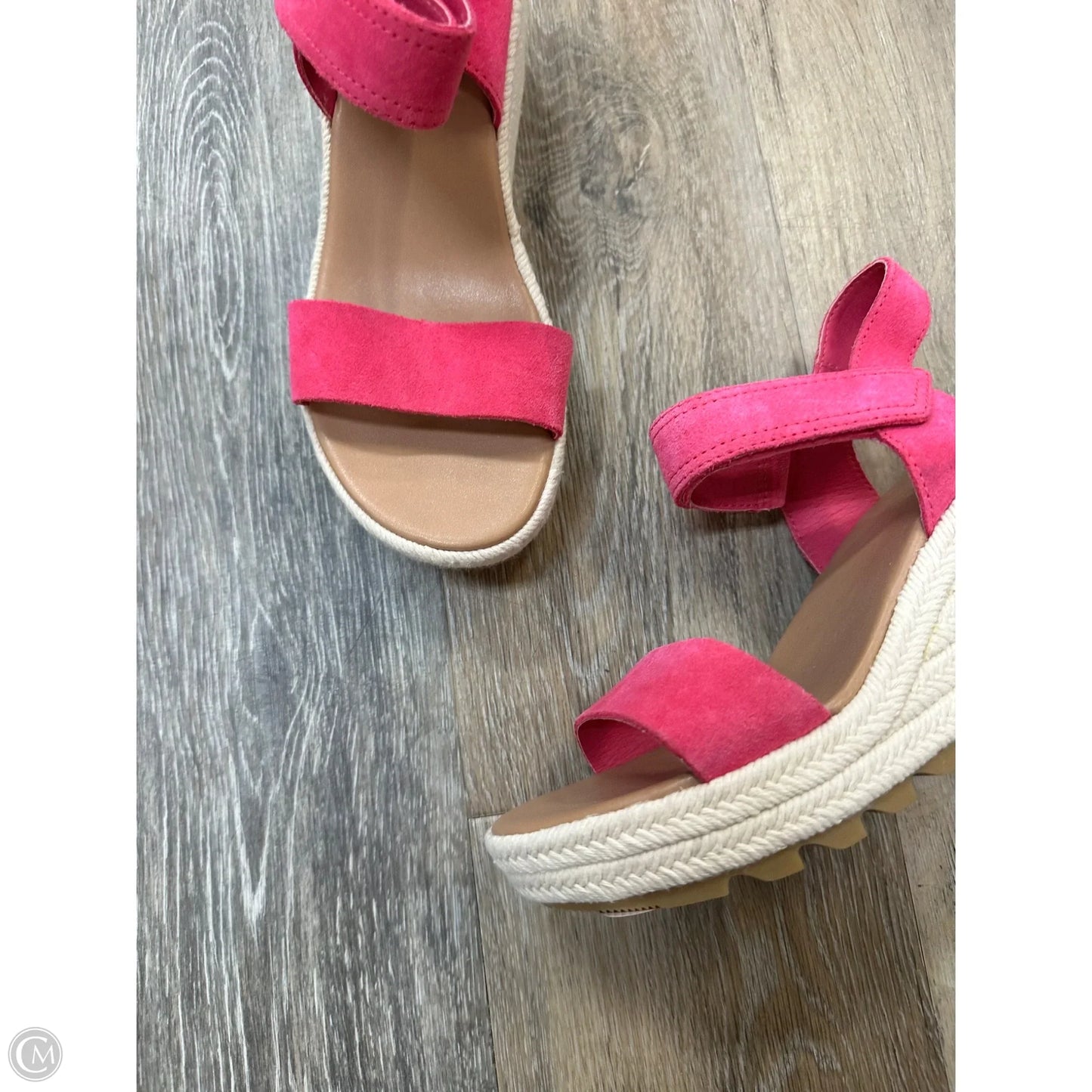-Sandals Heels Block By Sorel In Pink, Size: 7.5