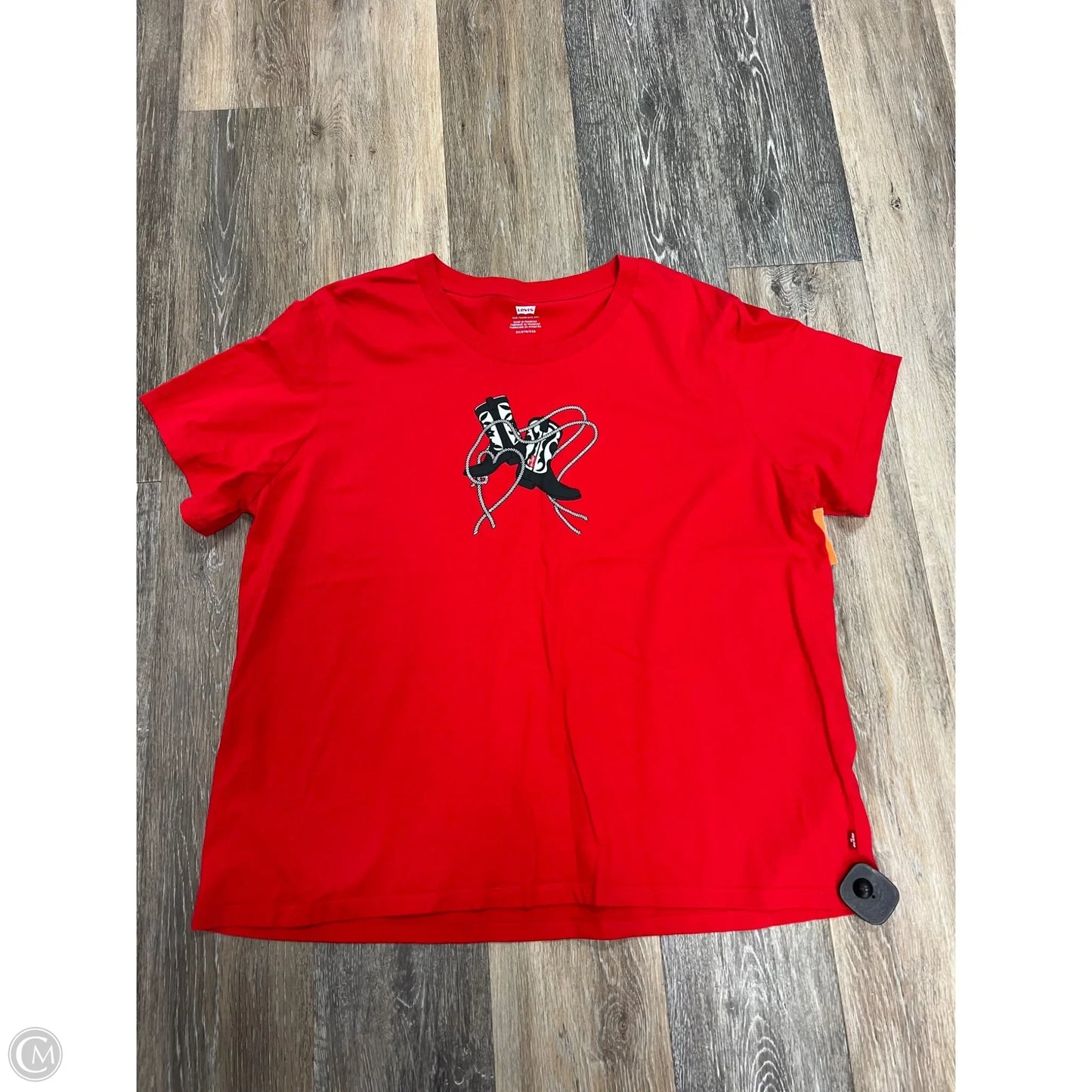Top Short Sleeve By Levis In Red, Size: 2x