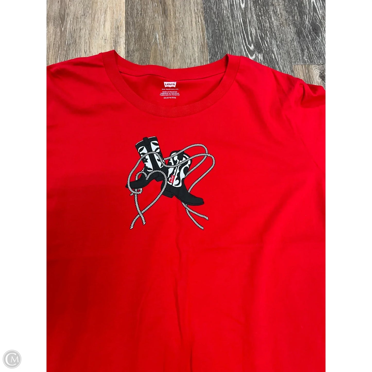 Top Short Sleeve By Levis In Red, Size: 2x