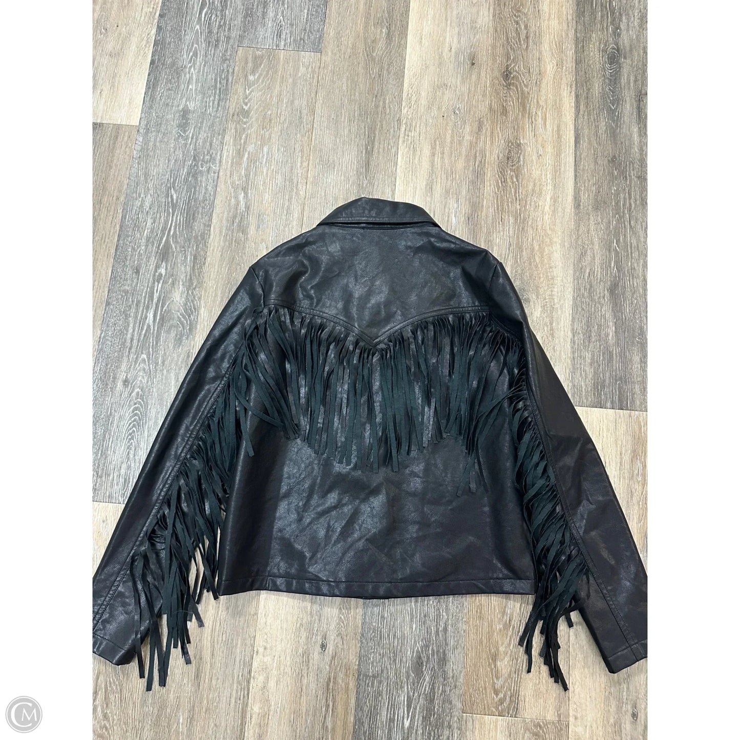 Jacket Leather By Cloud Ten In Black, Size: S