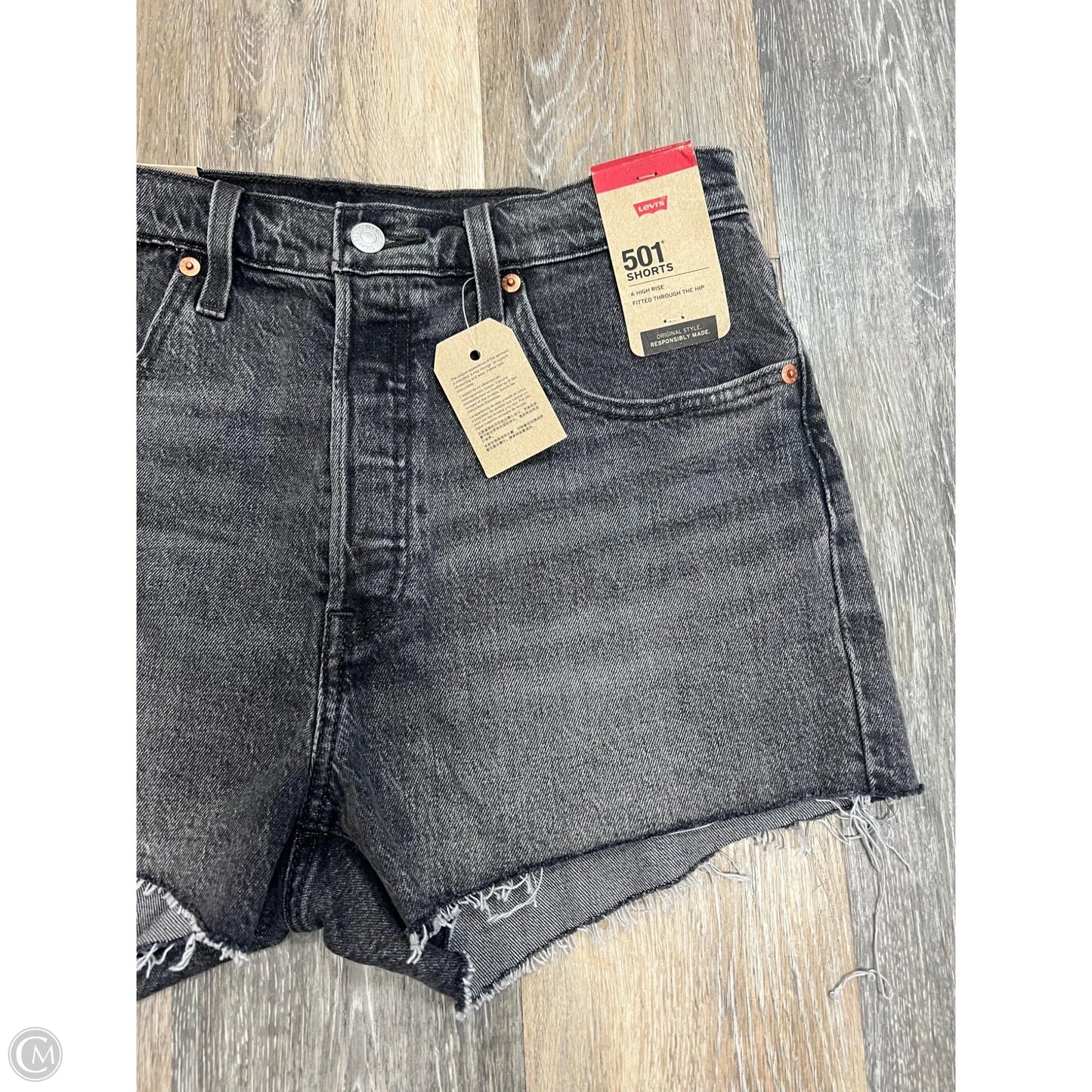 Shorts By Levis In Black Denim, Size: 10/30