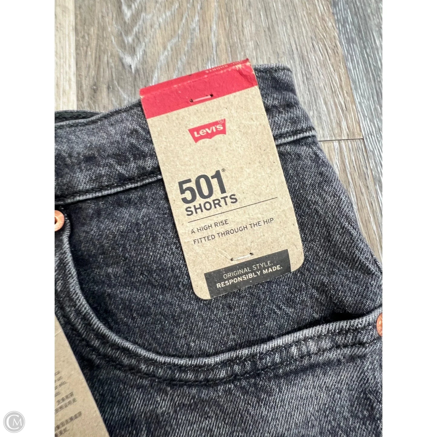 Shorts By Levis In Black Denim, Size: 10/30