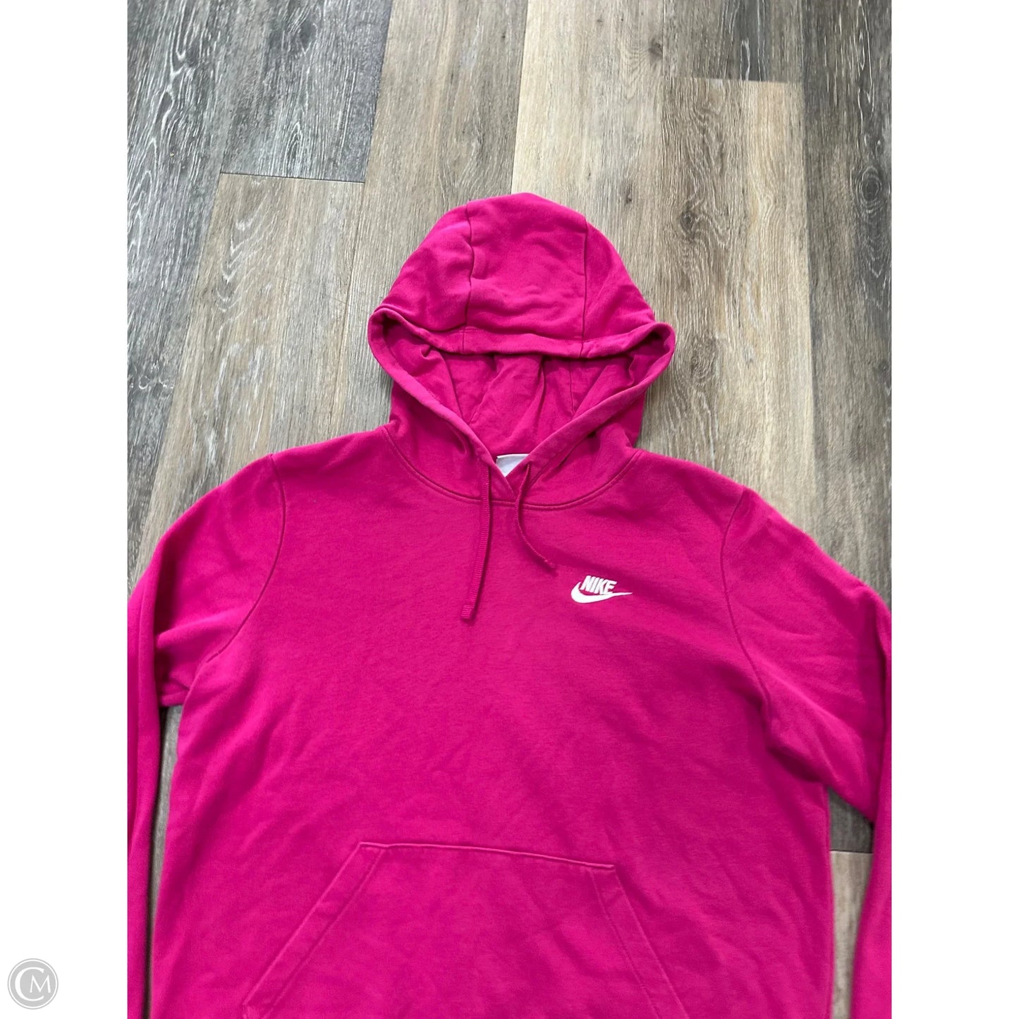 Athletic Sweatshirt Hoodie By Nike In Pink, Size: M