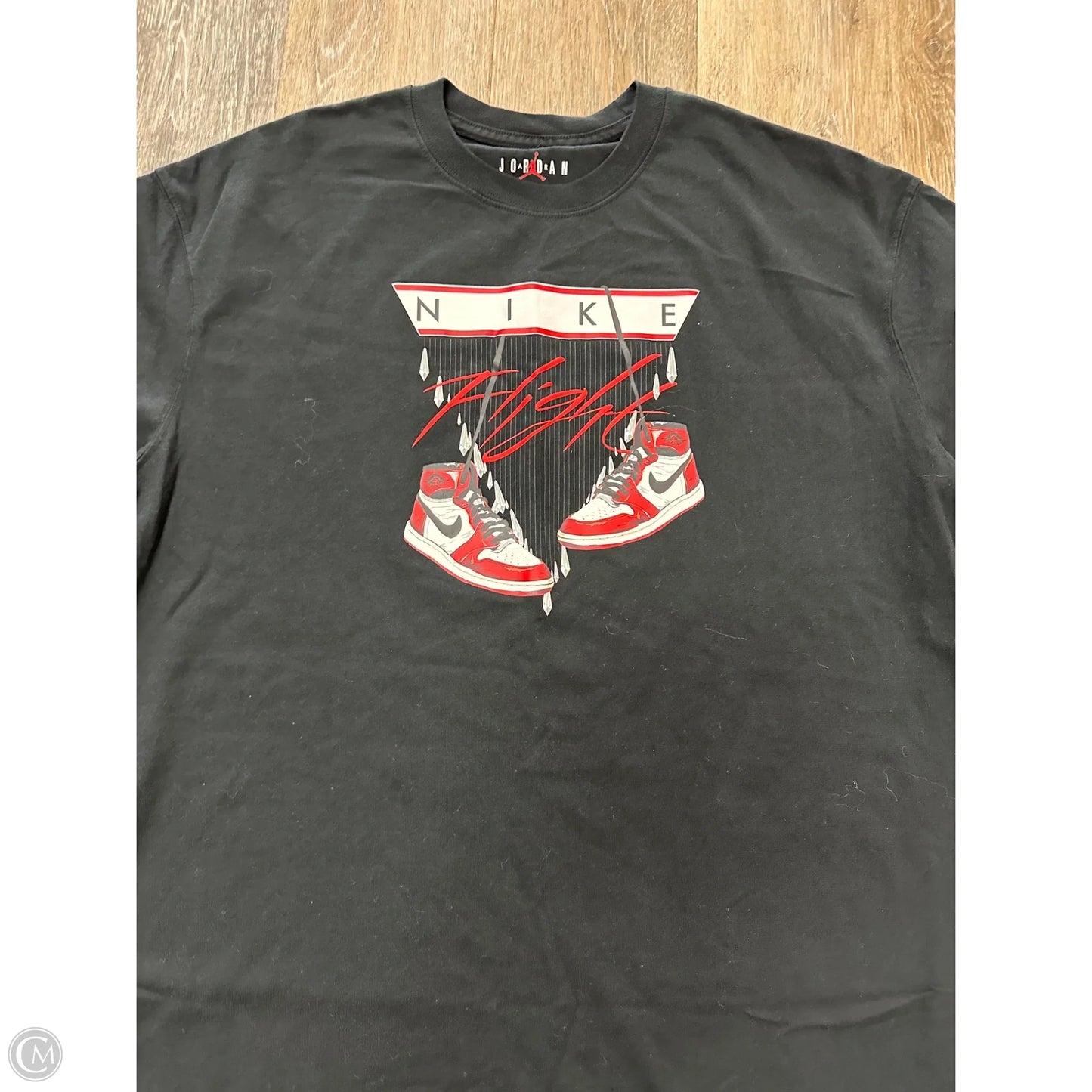 Top Short Sleeve Luxury Designer By Jordan In Black, Size: M