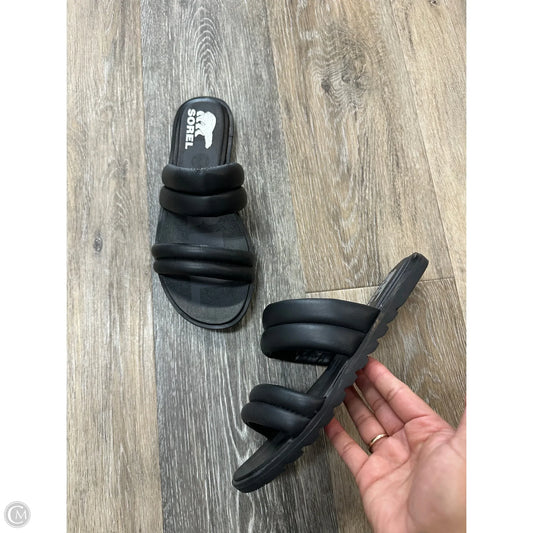 Sandals Flats By Sorel In Black, Size: 7.5