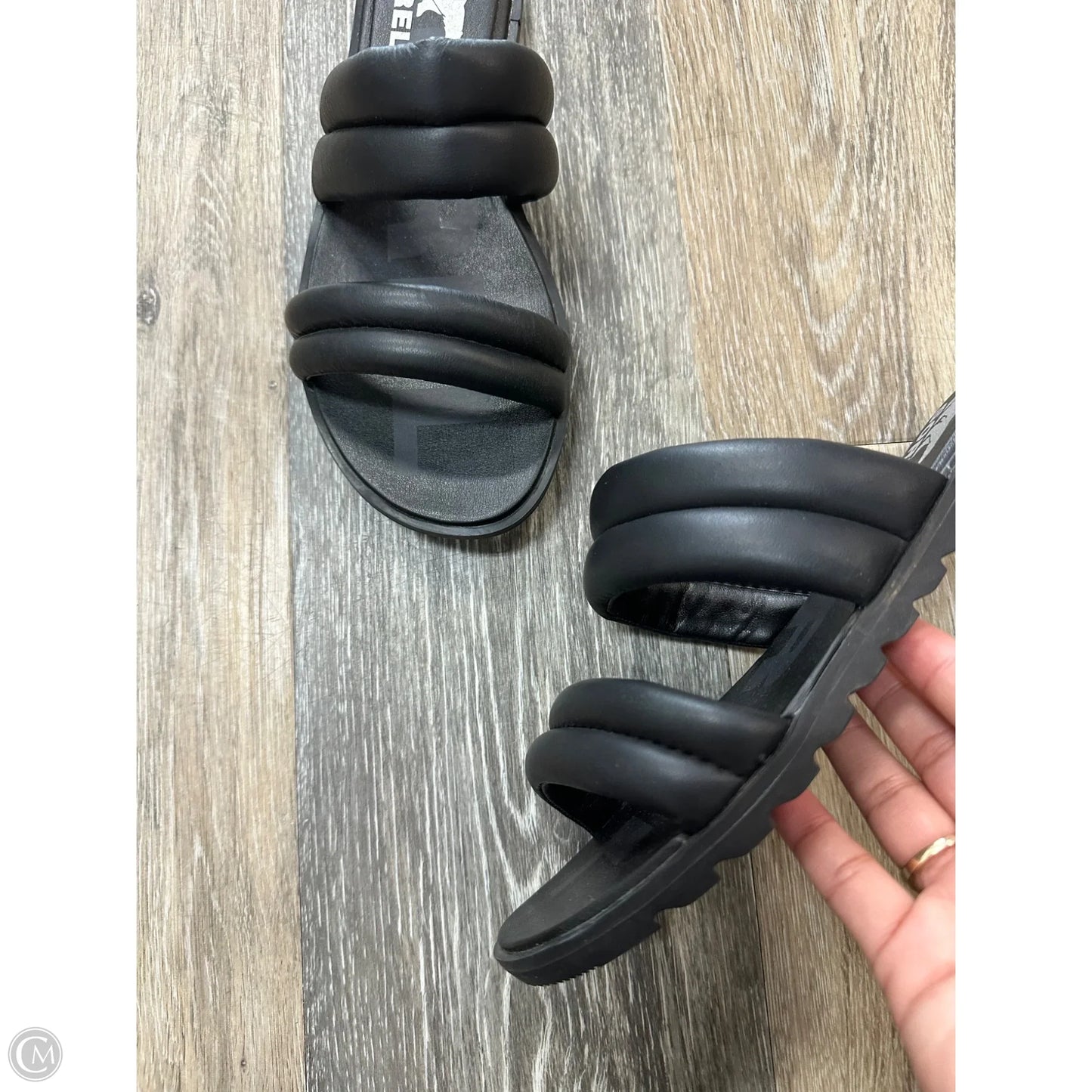 Sandals Flats By Sorel In Black, Size: 7.5