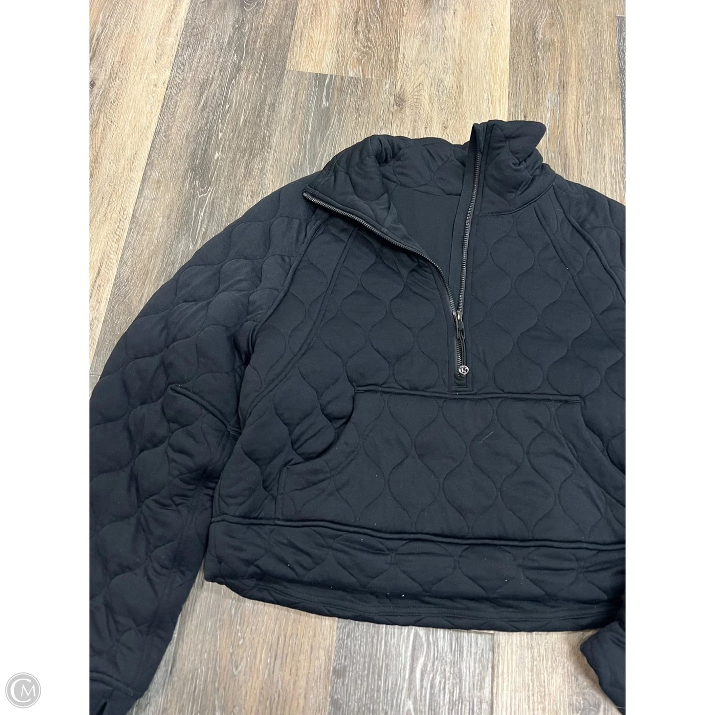 Athletic Sweatshirt Collar By Lululemon In Black, Size: Xs/S
