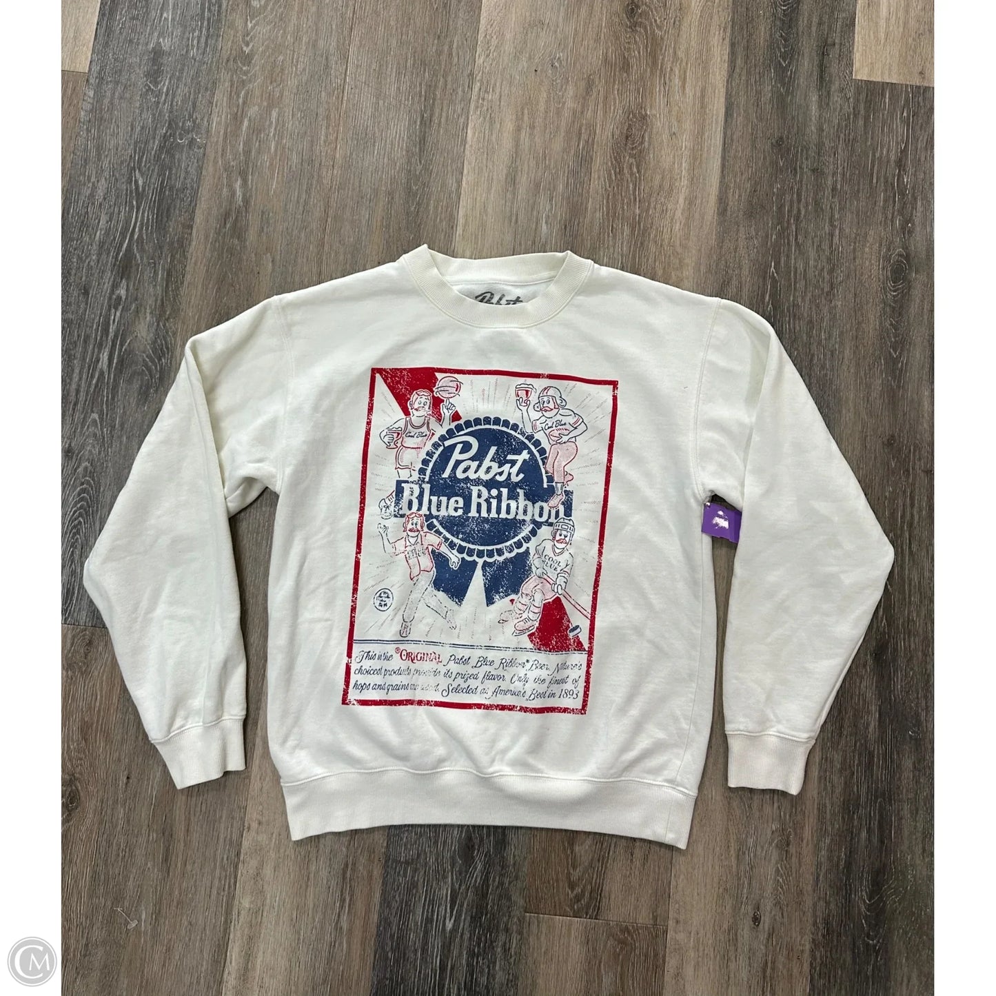 Sweatshirt Crewneck By Pabst In White, Size: S