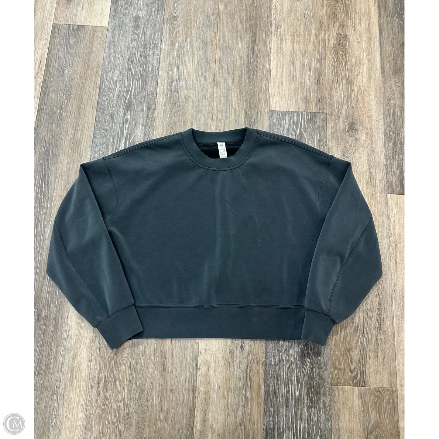 Athletic Sweatshirt Crewneck By Lululemon In Grey, Size: 6