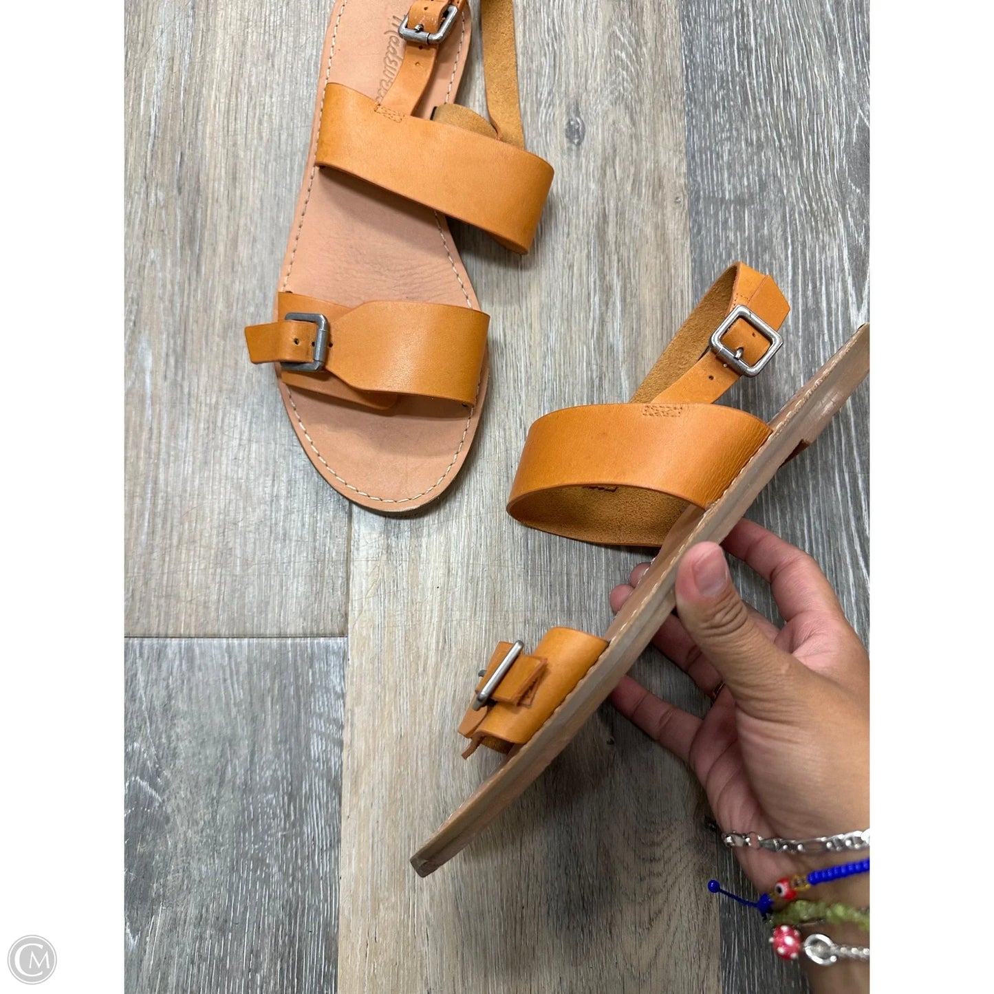 Sandals Flats By Madewell In Orange, Size: 9