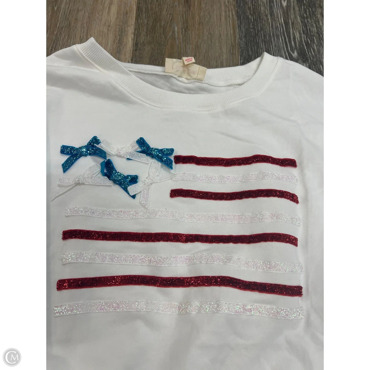 Top Long Sleeve By Peach Love Cream California In White, Size: L
