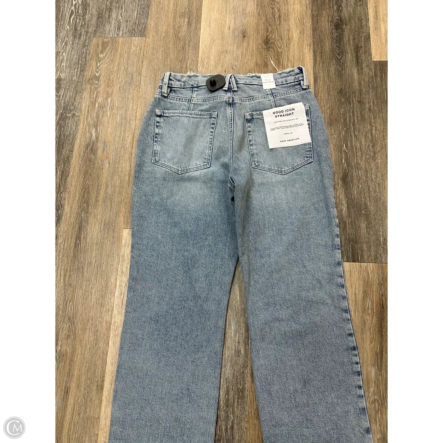 Jeans Straight By Good American In Blue Denim, Size: 4