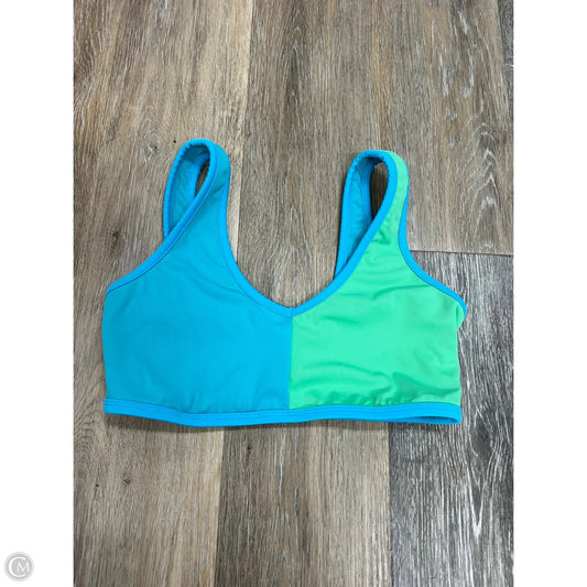 Athletic Bra By Vitality In Blue & Green, Size: M