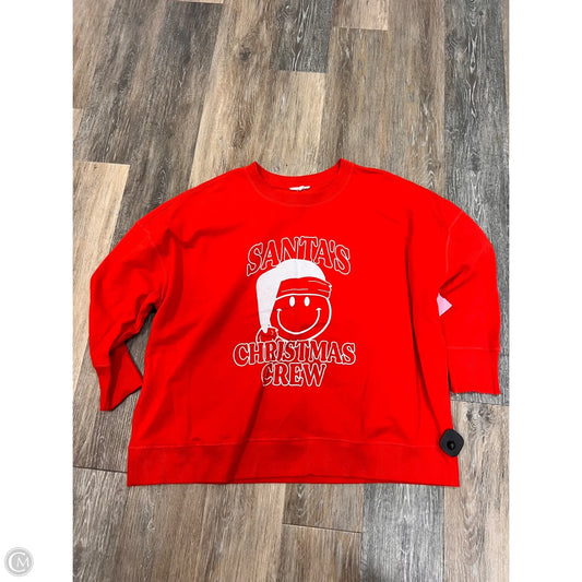 Crew Neck Long Sleeve By Maurices In Red, Size: 3x