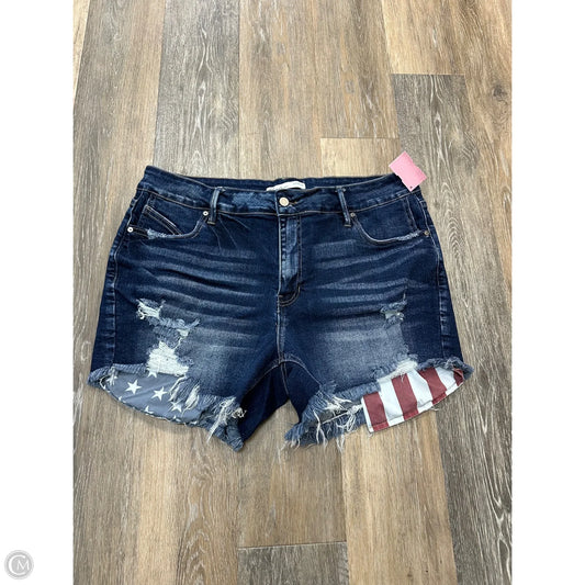 Shorts By Kancan In Blue Denim, Size: 18