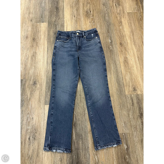 Jeans Straight By Good American In Blue Denim, Size: 6