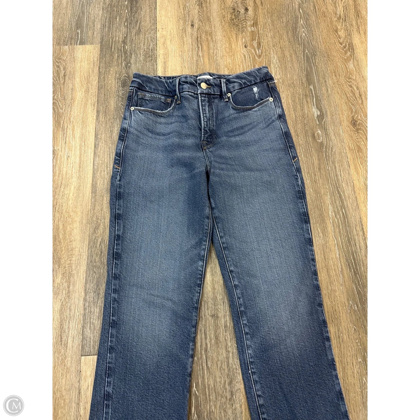 Jeans Straight By Good American In Blue Denim, Size: 6