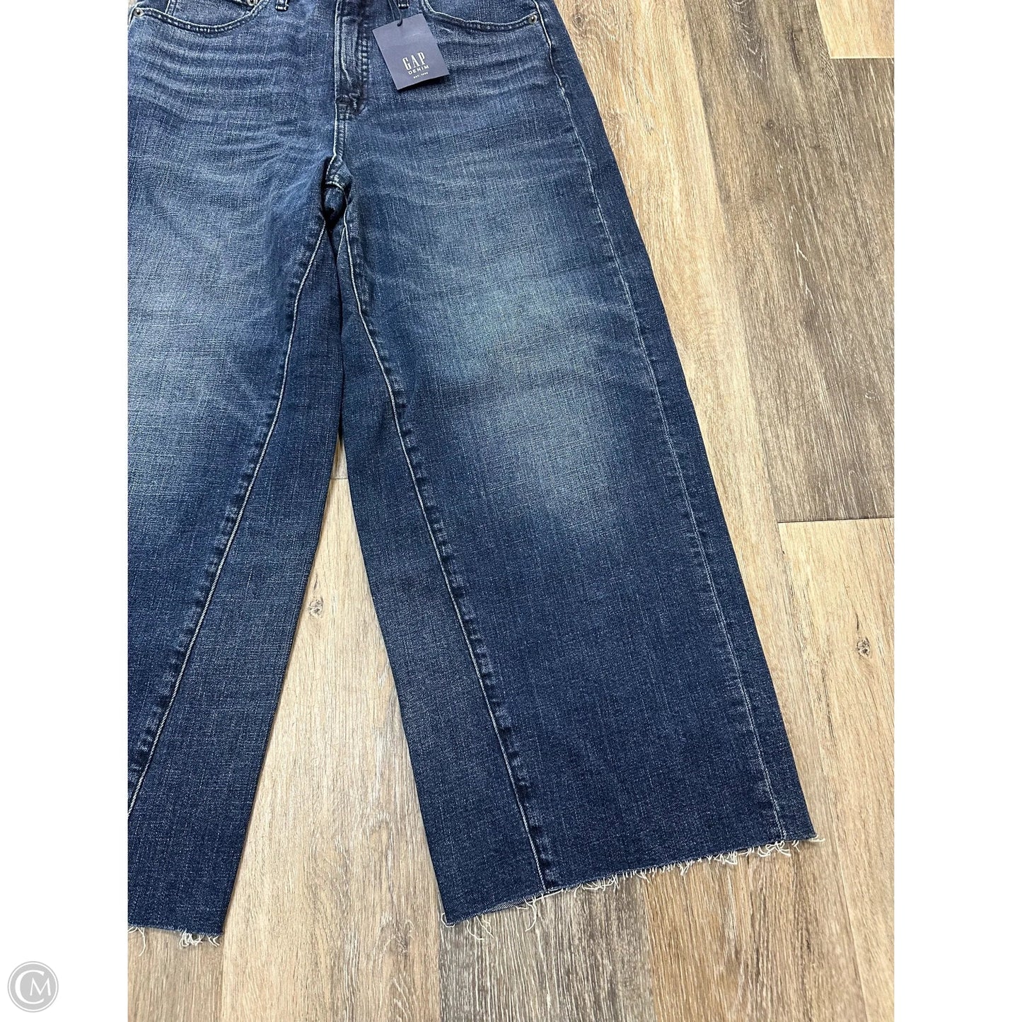 Jeans Wide Leg By Gap In Blue Denim, Size: 14