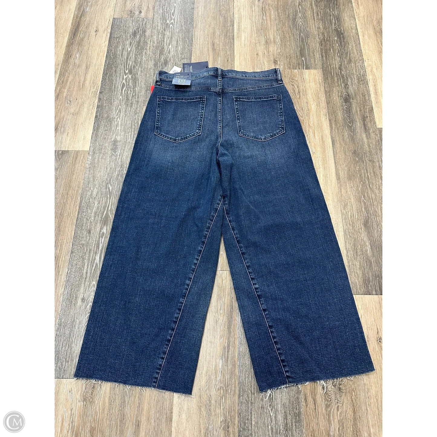 Jeans Wide Leg By Gap In Blue Denim, Size: 14