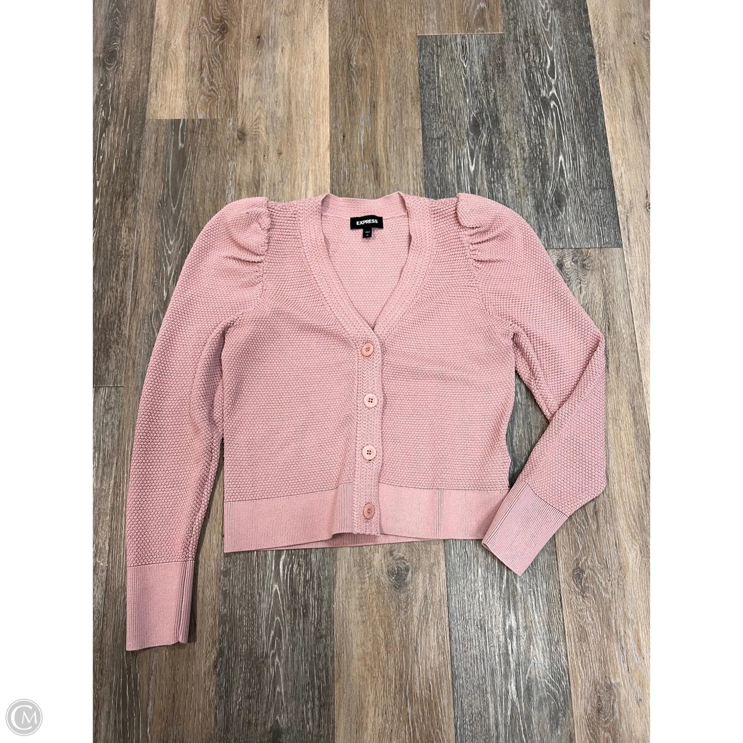 Sweater Cardigan By Express In Pink, Size: M