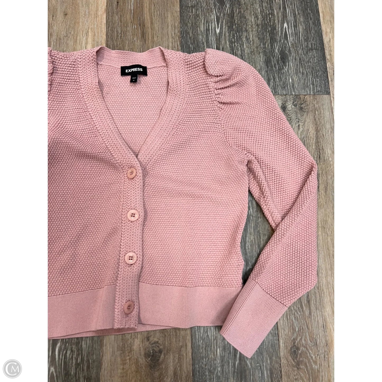 Sweater Cardigan By Express In Pink, Size: M