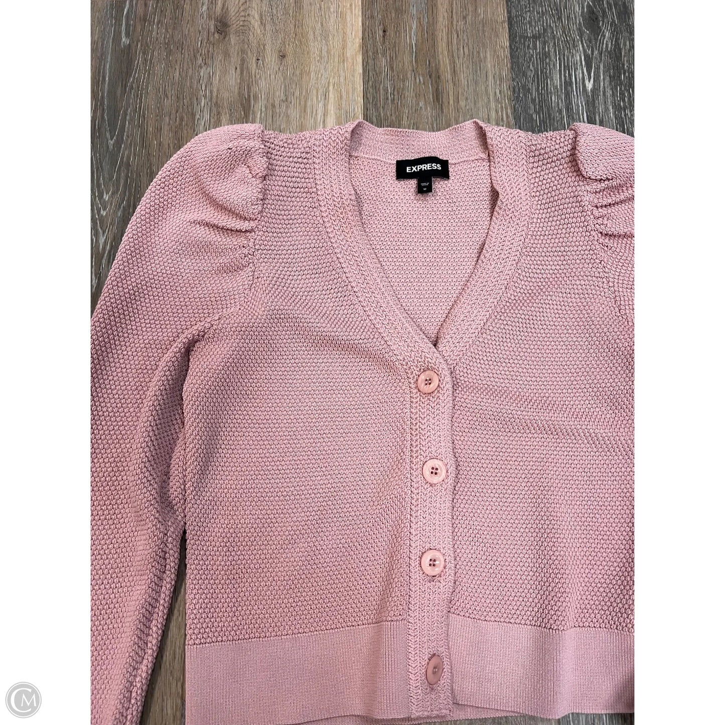 Sweater Cardigan By Express In Pink, Size: M