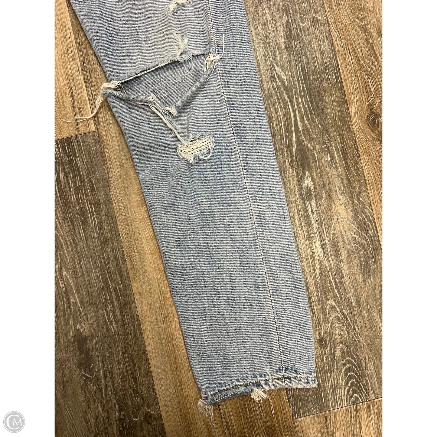 Jeans Straight By Agolde In Blue Denim, Size: 1/25