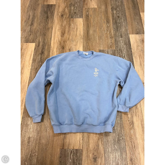 Sweatshirt Crewneck By Mayfair In Blue, Size: M