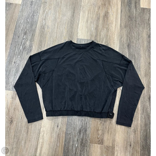 Athletic Top Long Sleeve Crewneck By Lululemon In Black, Size: M