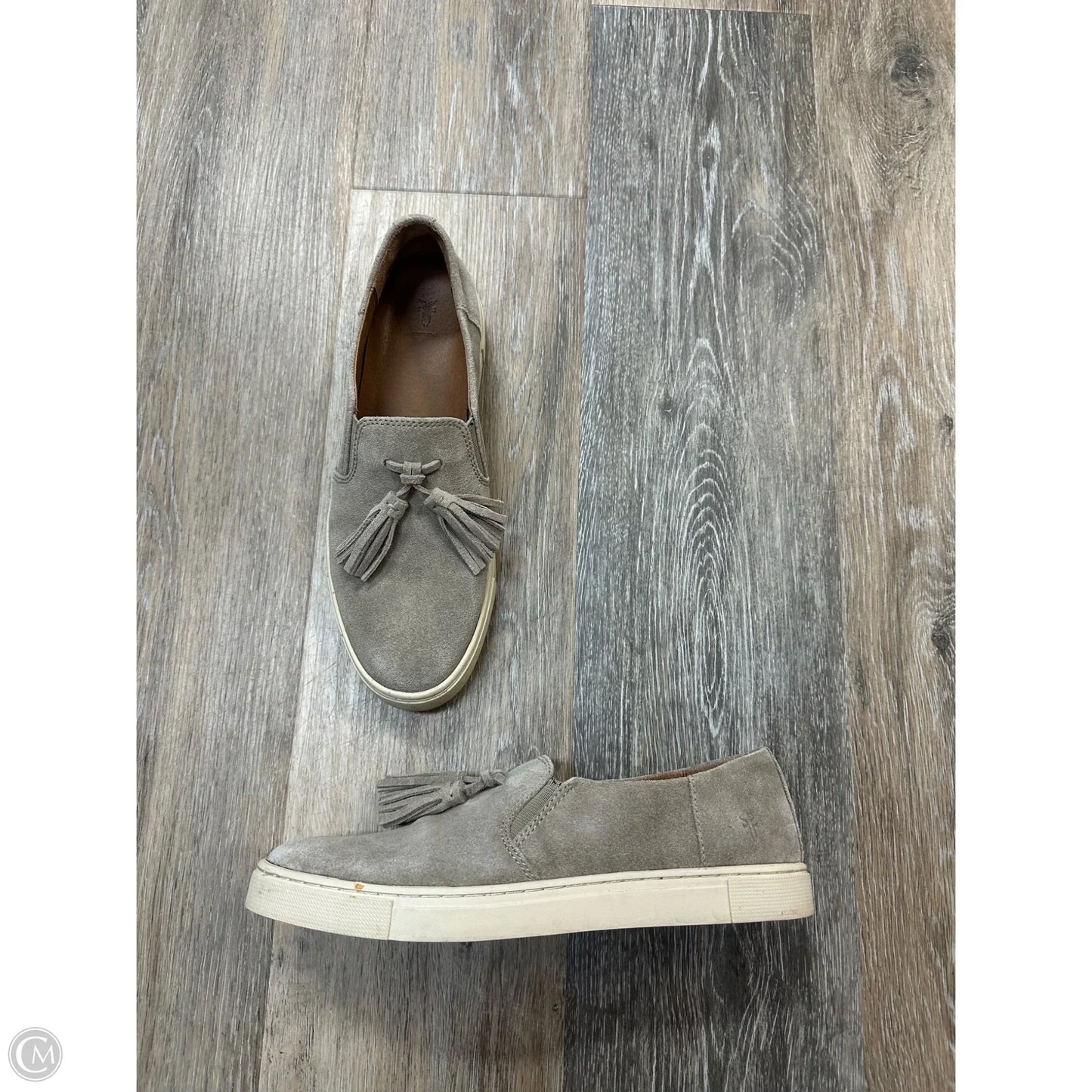 Shoes Designer By Frye In Taupe, Size: 7