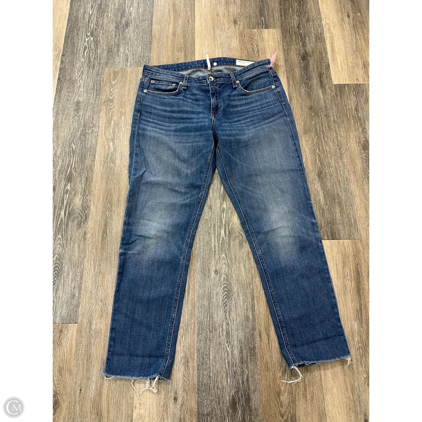 Jeans Boyfriend By Rag & Bones Jeans In Blue Denim, Size: 8