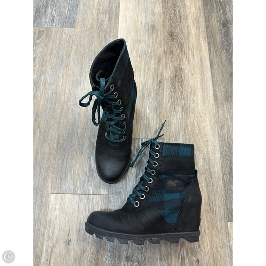 Boots Ankle Heels By Sorrelli In Black & Blue, Size: 10