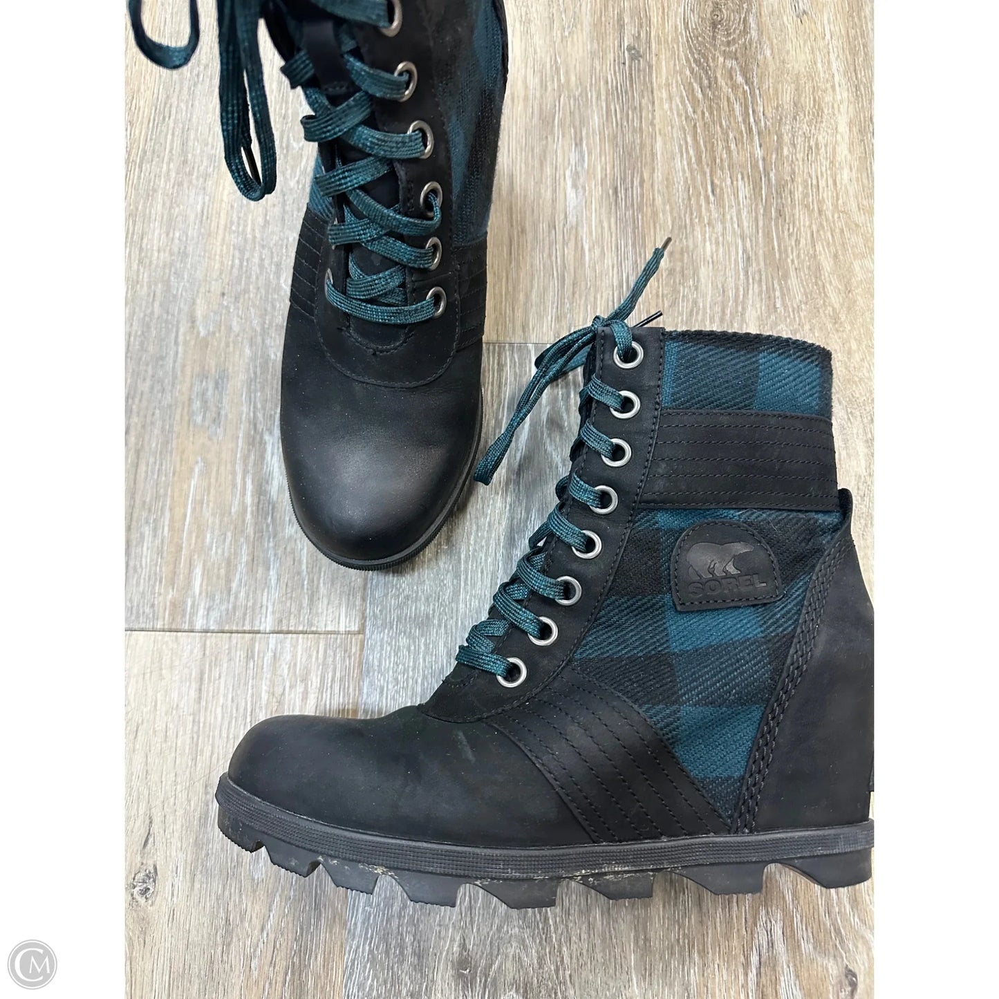 Boots Ankle Heels By Sorrelli In Black & Blue, Size: 10
