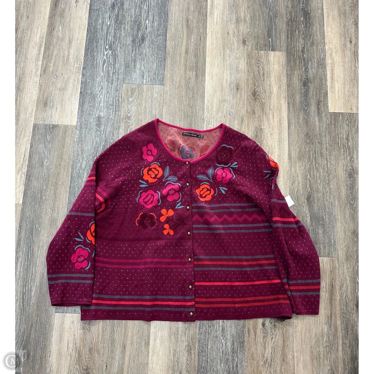 Sweater Cardigan By Gudrunsjoden In Purple, Size: Xxl