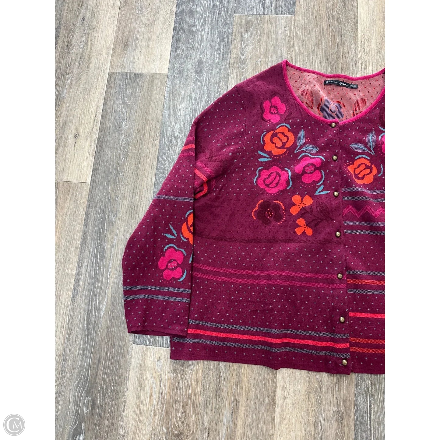 Sweater Cardigan By Gudrunsjoden In Purple, Size: Xxl