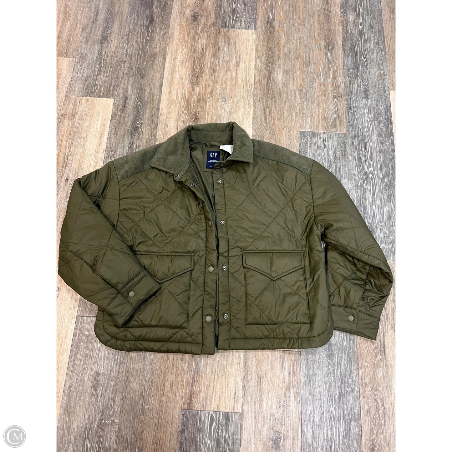-Jacket Shirt By Gap In Green, Size: L