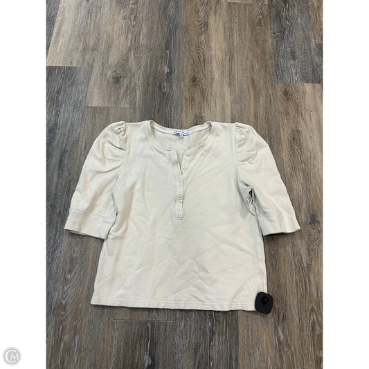 Top Short Sleeve Designer By Rebecca Minkoff In Yellow, Size: M