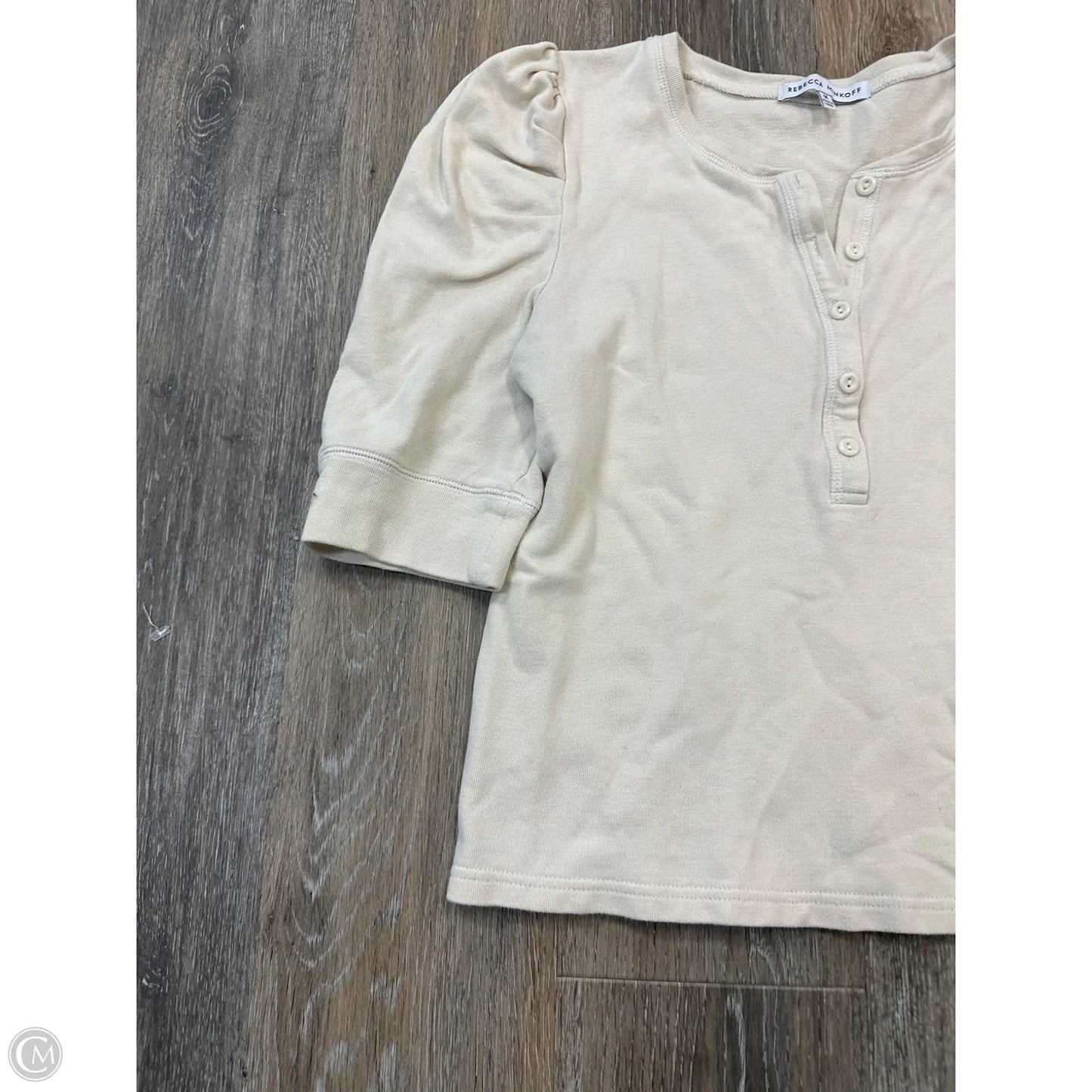 Top Short Sleeve Designer By Rebecca Minkoff In Yellow, Size: M