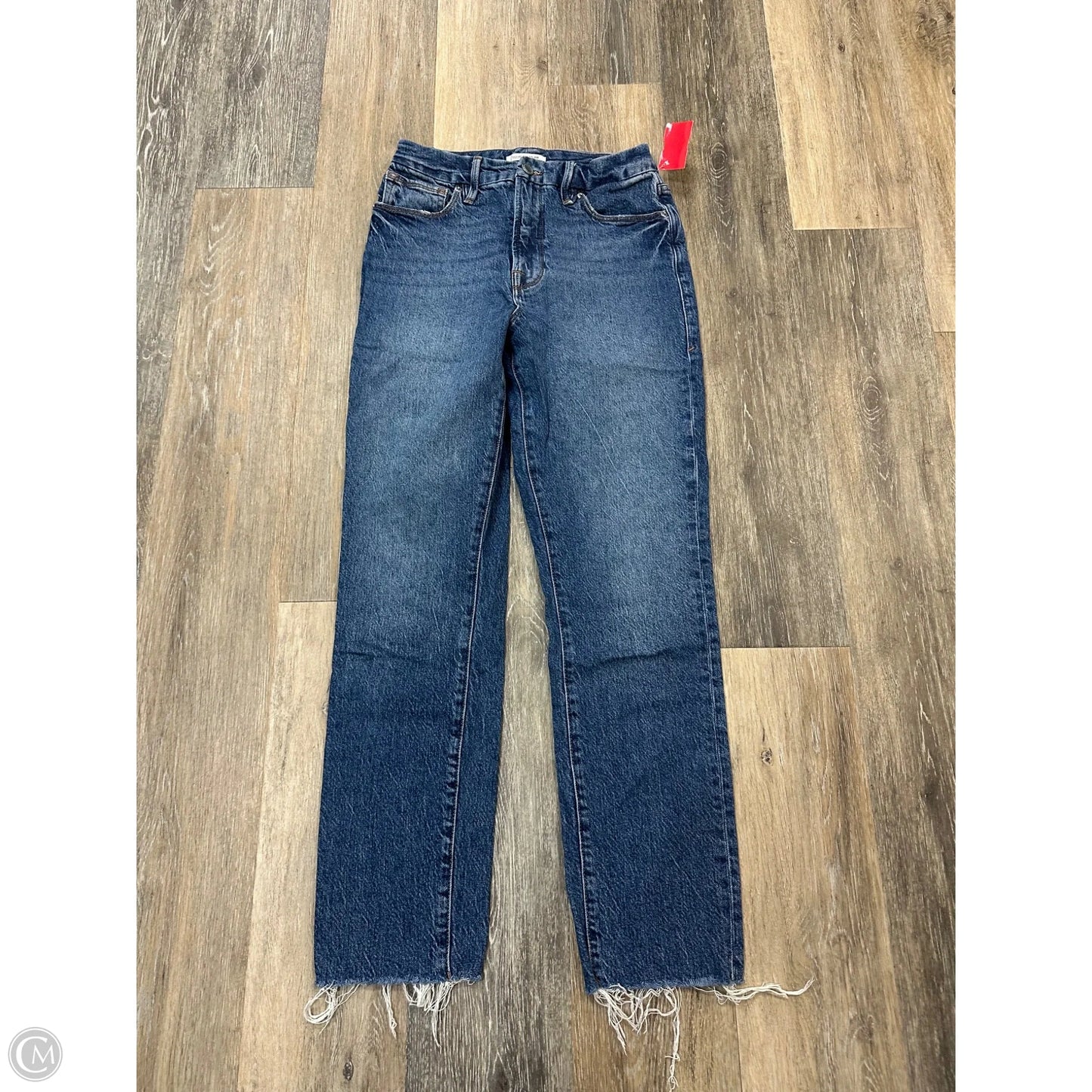 Jeans Straight By Good American In Blue Denim, Size: 6