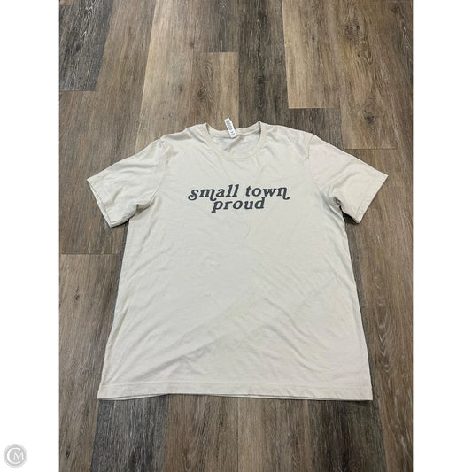 Top Short Sleeve By Bella + Canvas In Cream, Size: Xl