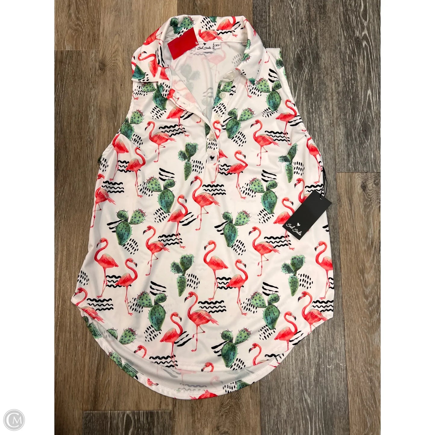 Athletic Tank Top By Bad Birdie In White, Size: Xl