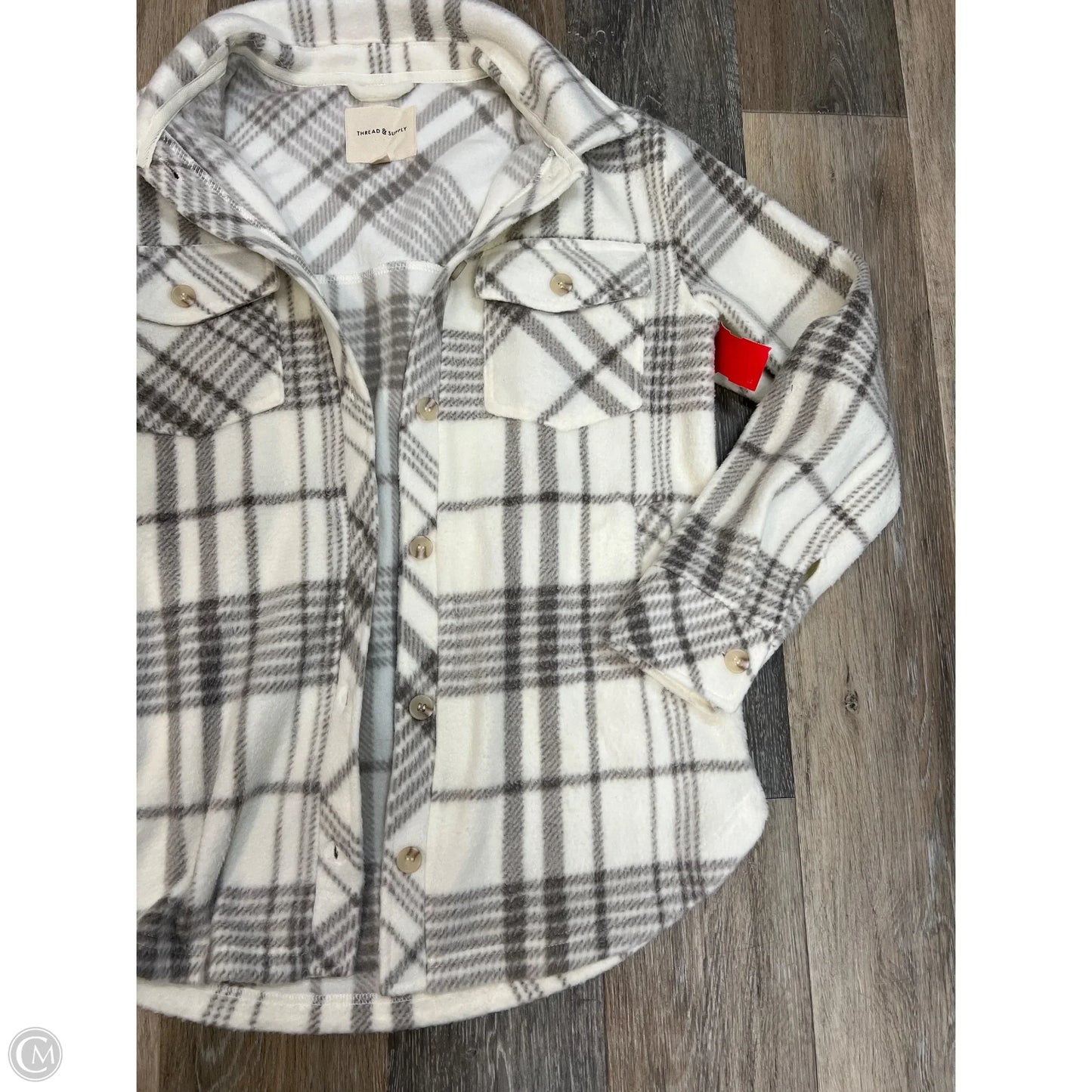 Jacket Shirt By Thread And Supply In Cream, Size: S